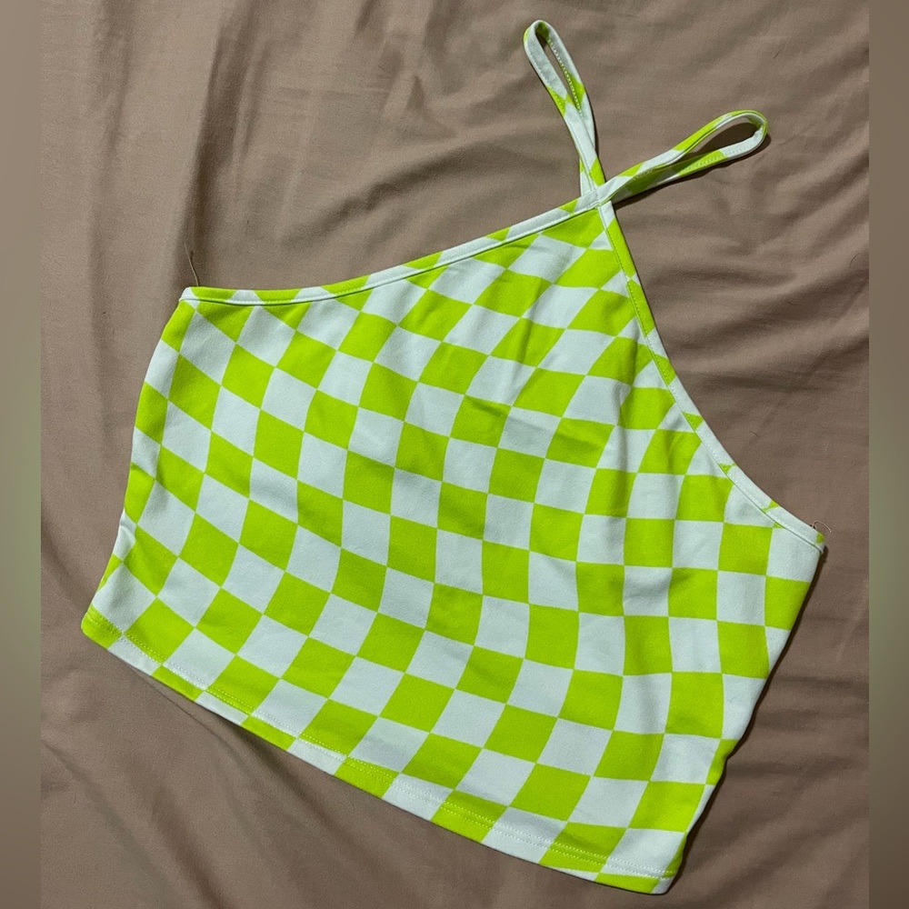 Bear Dance Checkered Crop Top